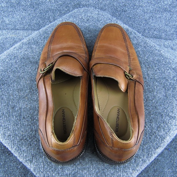 Bostonian Men Loafer Shoes Brown Leather Slip On Size 10 Medium - Picture 6 of 10
